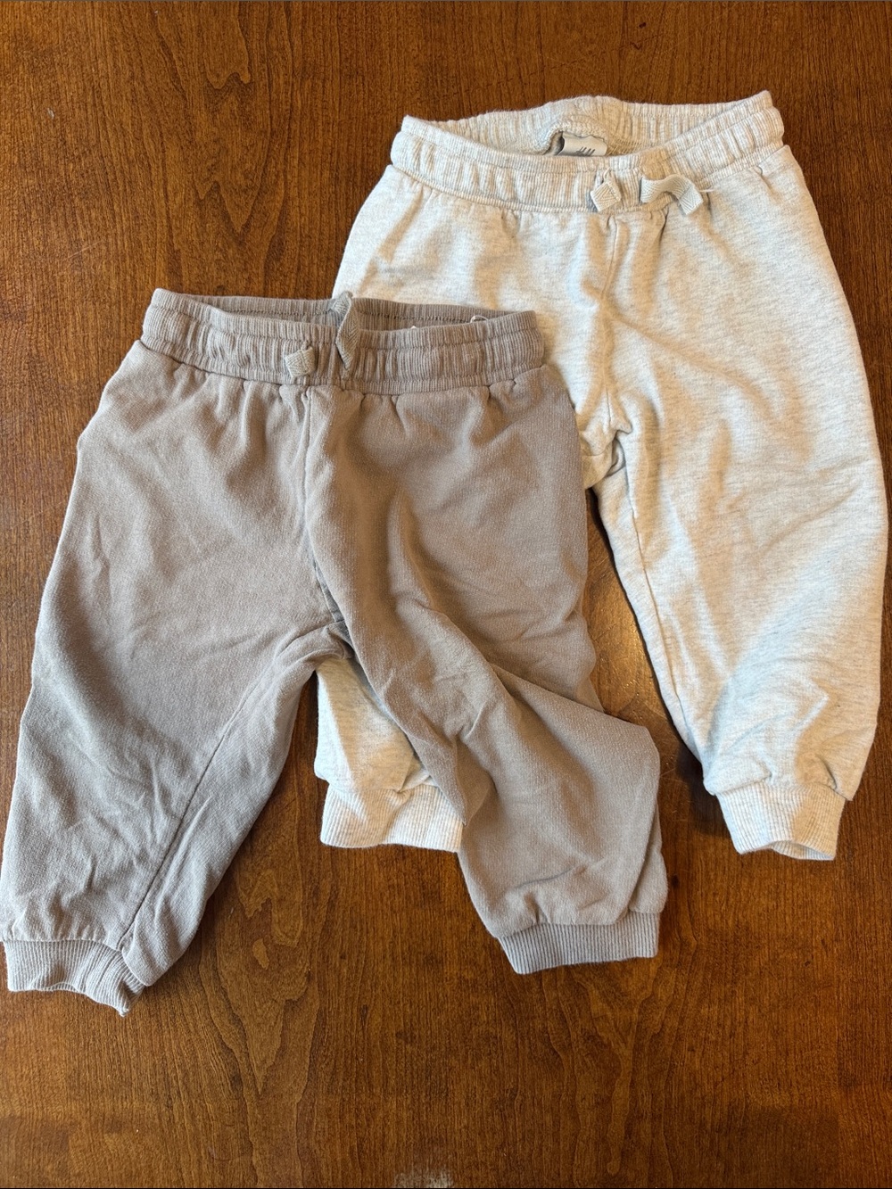 H&M Baby Cozy Jogger Pants - Light Gray & Gray